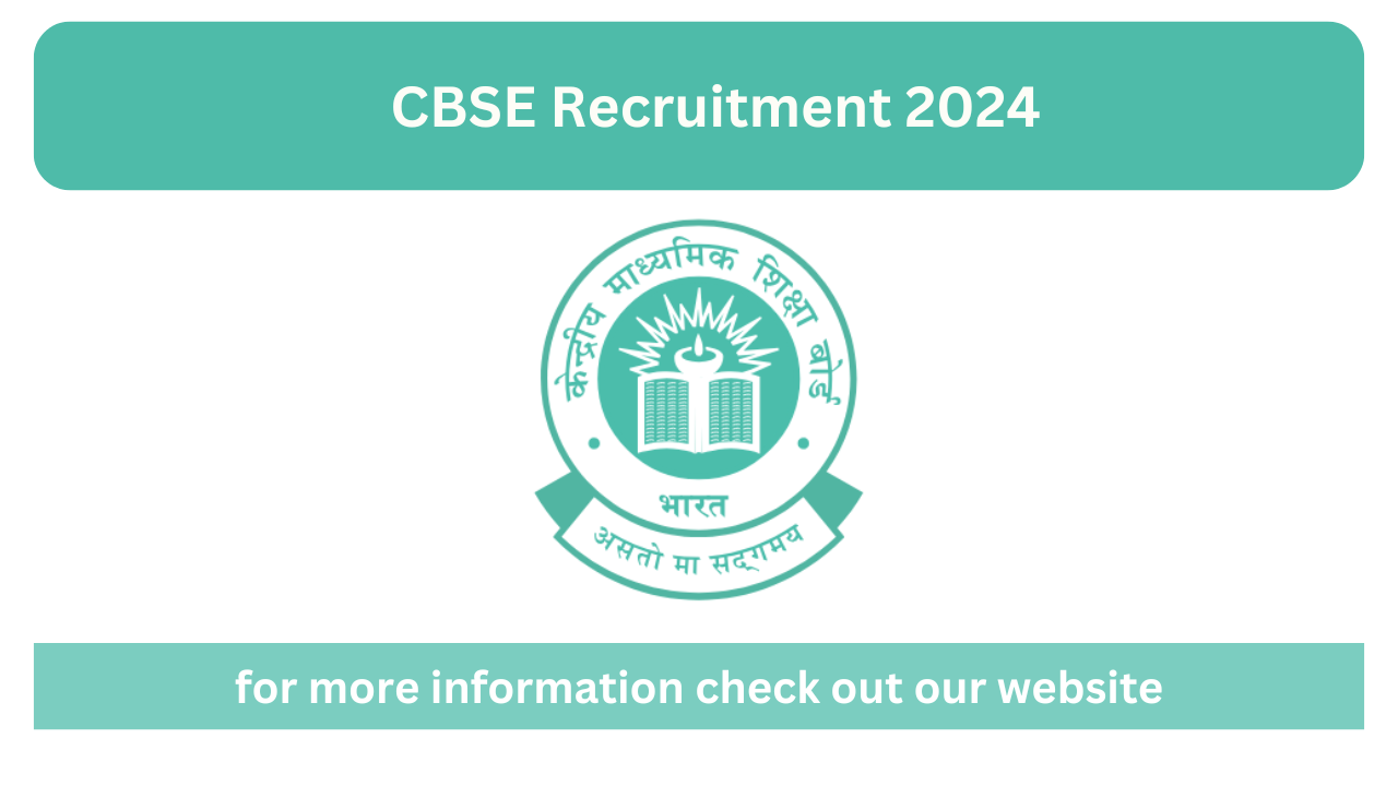 CBSE Recruitment 2024