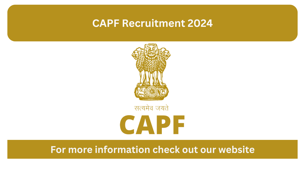 CAPF Recruitment 2024
