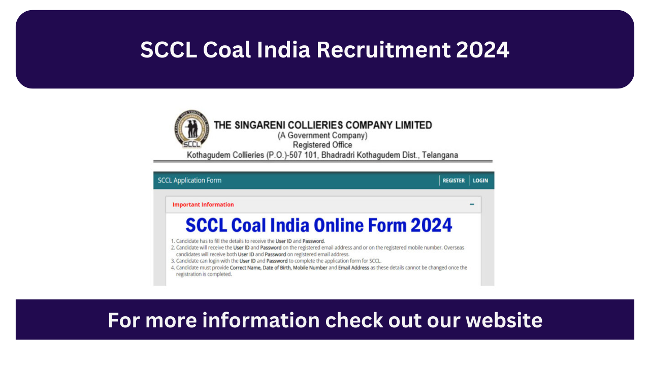 SCCL Coal India Recruitment 2024